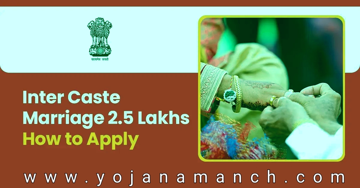 Haryana Inter-Caste Marriage Scheme 2026: Get ₹2.5 Lakh for Inter-Caste Marriage, Apply Online