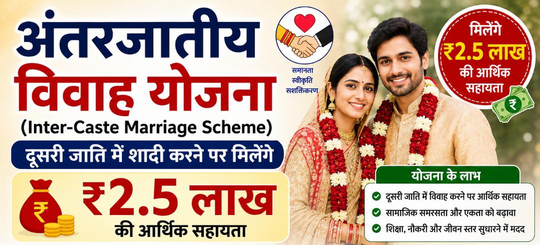 दूसरी जाति में शादी करने पर मिलेंगे ₹2.5 लाख, सरल हरियाणा पोर्टल से ऑनलाइन आवेदन