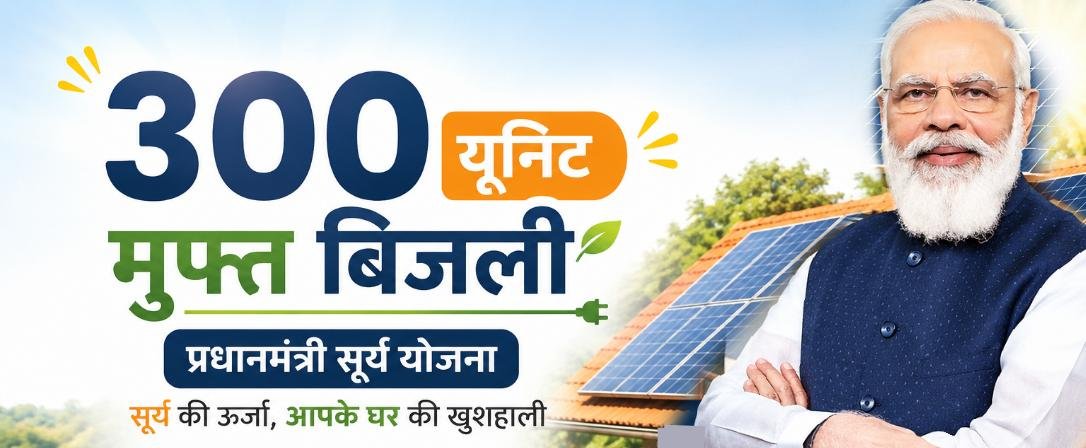PM Surya Ghar Muft Bijli Yojana 2026: 300 यूनिट मुफ्त बिजली, आवेदन प्रक्रिया और सब्सिडी की पूरी जानकारी