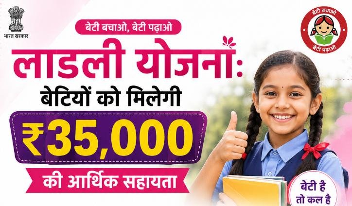 लाडली योजना: बेटियों को मिलेगी ₹35,000 से ₹36,000 की आर्थिक सहायता, जानें पात्रता, दस्तावेज और आवेदन प्रक्रिया